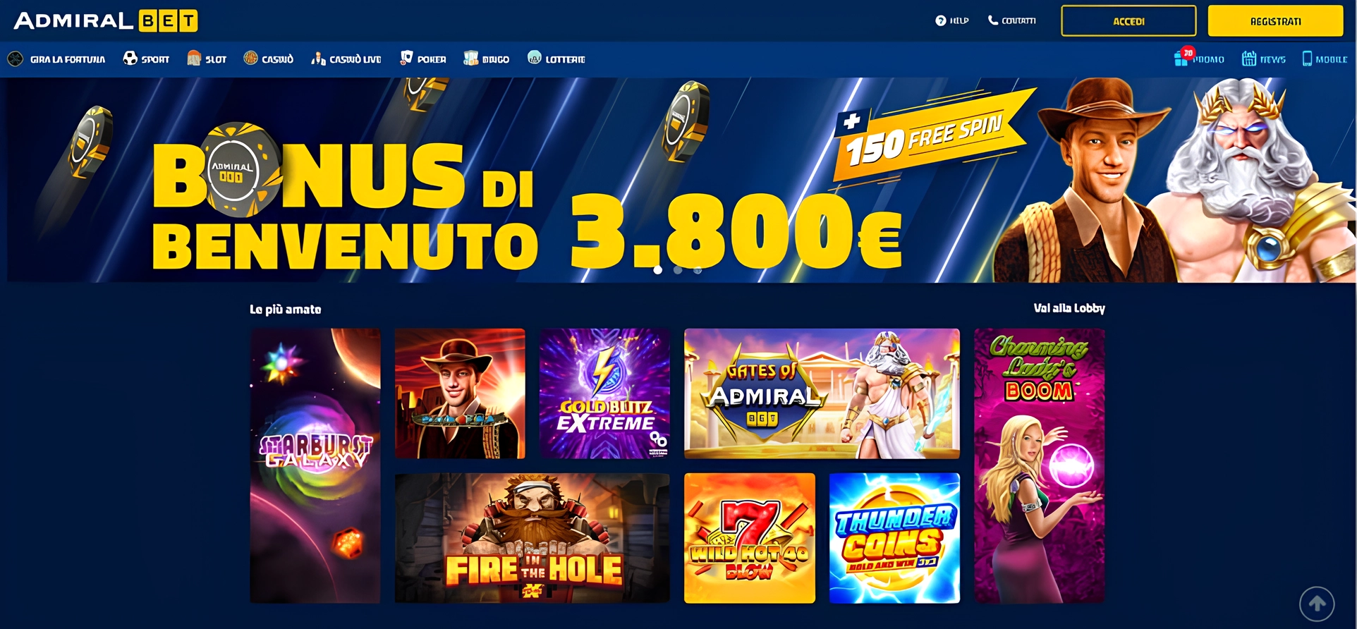AdmiralBet migliori casino non AAMS – Novomatic e slot esclusive 2026