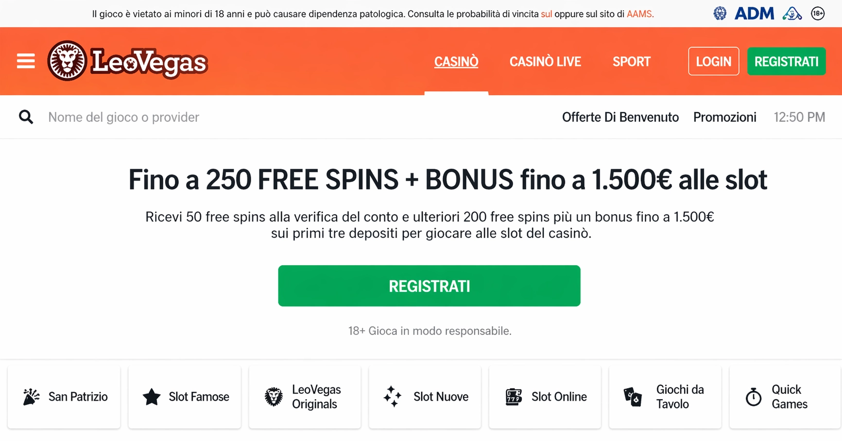 LeoVegas casino non AAMS sicuro – re del mobile 2026